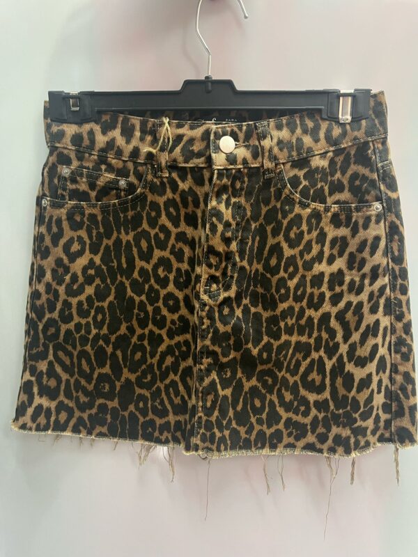 Minifalda vaquera leopardo Zara TRF | Moda de segunda mano