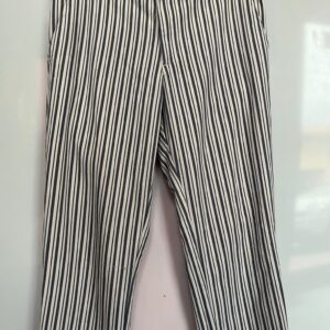 Pantalón Stradivarius a Rayas Azul Marino y Blanco Talla 36