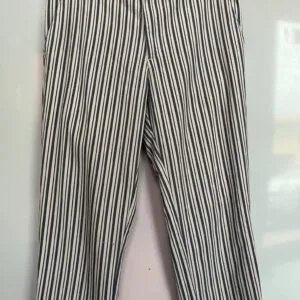 Pantalón Stradivarius a Rayas Azul Marino y Blanco Talla 36