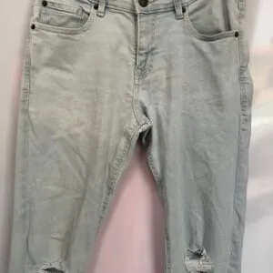 Pantalón vaquero desgastado Pull&Bear celeste Talla L