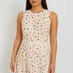 Vestido sin mangas con lunares MNG (Mango)