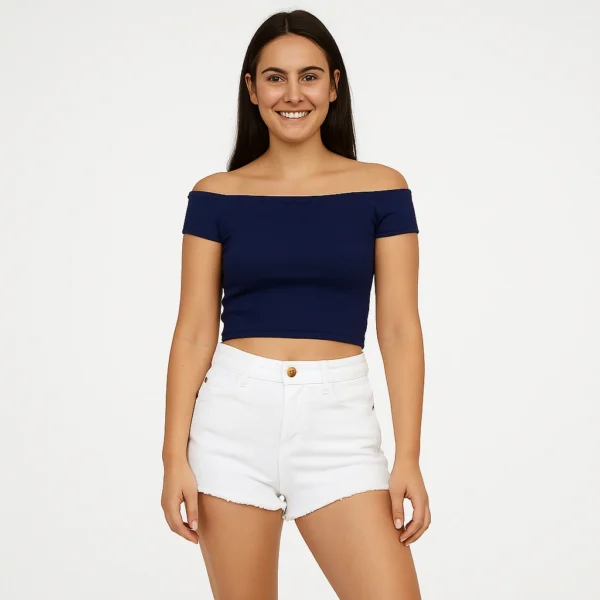 Shorts denim blancos Stradivarius (EUR 34)