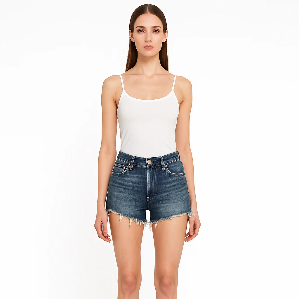 Shorts Levi’s 501 denim oscuro deshilachado