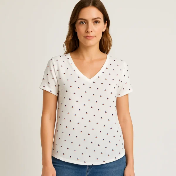 Blusa Tom Tailor con estampado geométrico
