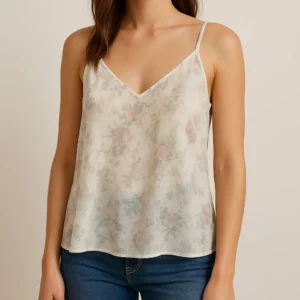 Top floral Pull&Bear semitranslúcido