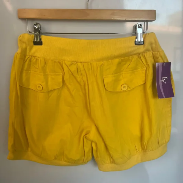 Shorts amarillos de cintura elástica - Imagen 2