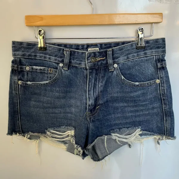 Short denim desgastado Pull&Bear Talla 34 - Imagen 3
