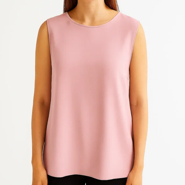 Blusa rosa pastel con cut-outs en hombros