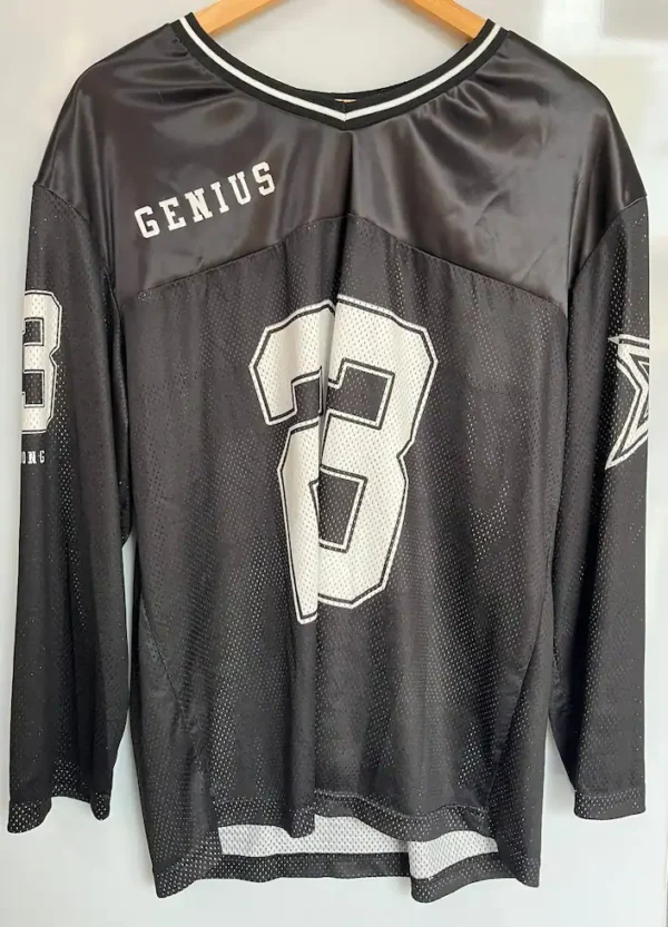 Jersey negro estilo universitario Talla M - Imagen 2